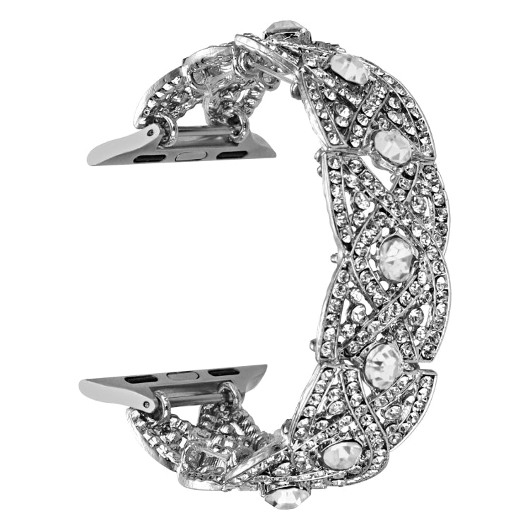 Diamonds Twist Metal Watch Band, For Apple Watch 5 44mm, For Apple Watch 5 40mm, For Apple Watch 4 44mm, For Apple Watch 4 40mm, For Apple Watch 3 38mm, For Apple Watch 3 42mm